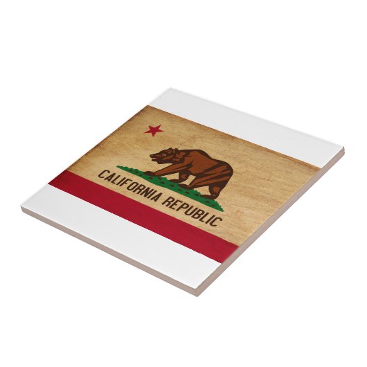 Kalifornien-Flagge Fliese (Seite)