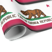 Kalifornien-Flagge Geschenkpapier (Rolleneckpunkt)