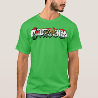 Kalifornien-Flagge Graffiti T-Shirt