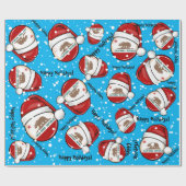 Kalifornien-Flagge in einer Weihnachtsmannmütze Geschenkpapier (Flach)