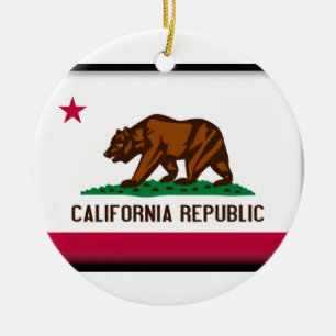 Kalifornien-Flagge Keramikornament