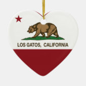 Kalifornien-Flagge los gatos Herz Keramikornament (Vorne)