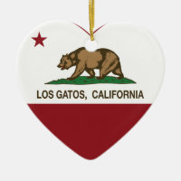 Kalifornien-Flagge los gatos Herz