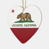 Kalifornien-Flagge los gatos Herz Keramikornament (Links)