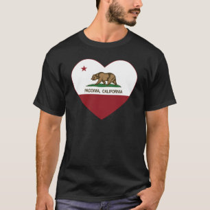 Kalifornien-Flagge pacoima Herz T-Shirt