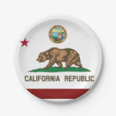Kalifornien-Flagge Pappteller (Vorderseite)