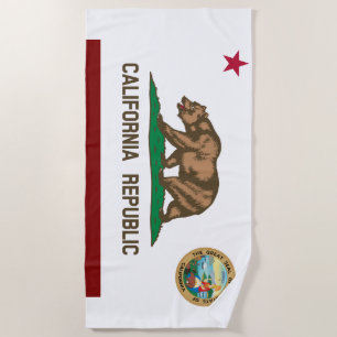 Kalifornien-Flagge Strandtuch