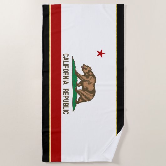 Kalifornien-Flagge Strandtuch (Vorderseite)