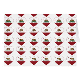 Kalifornien-Flagge tujunga Herz