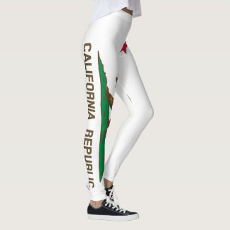 Kalifornien-Flagge volle Blutung von 90 Grad Leggings