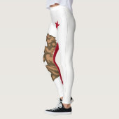 Kalifornien-Flagge volle Blutung von 90 Grad Leggings (Links)