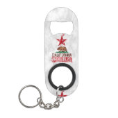 Kalifornien-Flaggen-Bär in der Painterly Art Mini Flaschenöffner (Vorderseite)