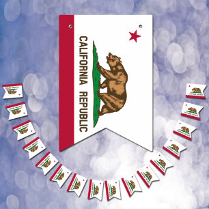 Kalifornien-Flaggen-Party, Bunting-Banner / Hochze Wimpelkette