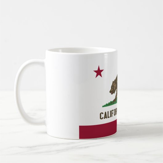 Kalifornien-Flaggen-Tasse Kaffeetasse (Links)