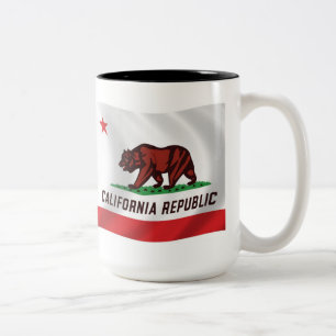 Kalifornien-Flaggen-Tasse Zweifarbige Tasse
