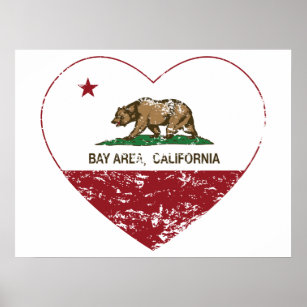Kalifornien Flaggenbucht - Herz in Not Poster