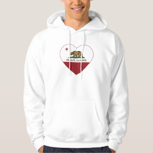 Kalifornien-Flaggenpalo alto Herz Hoodie