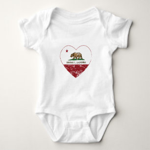 Kalifornien-Flaggensan diego Herz beunruhigt Baby Strampler
