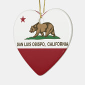 Kalifornien-Flaggensan- luis obispoherz Keramik Ornament (Links)