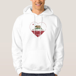 Kalifornien-Flaggensanta monica Herz beunruhigt Hoodie