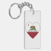 Kalifornien-Flaggensanta- rosaherz Schlüsselanhänger (Vorderseite links)