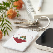 Kalifornien-Flaggensanta- rosaherz Schlüsselanhänger (Vorderseite rechts)