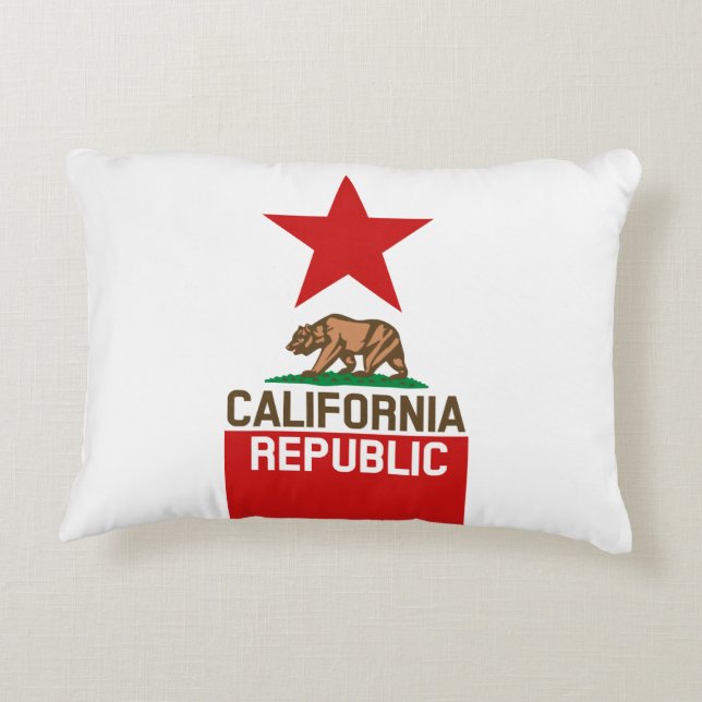 KALIFORNIEN - Flaggenstaat Dekokissen (Rückseite)