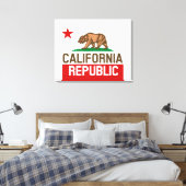 KALIFORNIEN - Flaggenstaat Leinwanddruck (Insitu (Schlafzimmer))