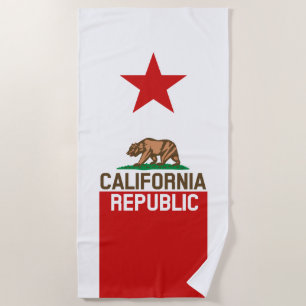 KALIFORNIEN - Flaggenstern der Republik KALIFOREN Strandtuch