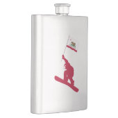 Kalifornien-FlaggeSnowboard Flachmann (Rechts)