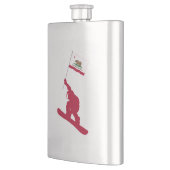 Kalifornien-FlaggeSnowboard Flachmann (Links)