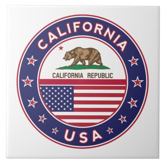 Kalifornien Fliese (Vorderseite)