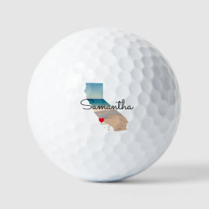 Kalifornien-Form-Herz-Foto Golfball