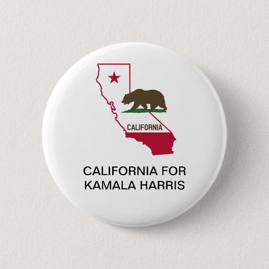 KALIFORNIEN für Kamala Harris 2020 Button (Vorderseite)