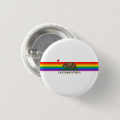Kalifornien-Gay Pride-Flagge Button (Vorne & Hinten)