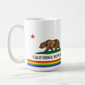 Kalifornien-Gay Pride-Flagge Kaffeetasse (Links)