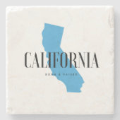 Kalifornien Geboren & aufgewachsen Steinuntersetzer (Vorderseite)