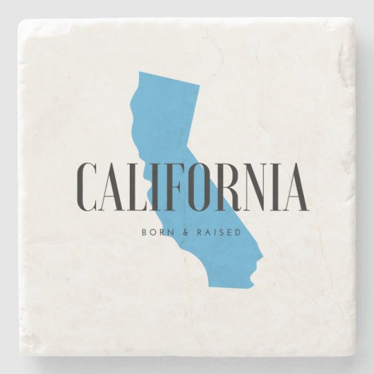 Kalifornien Geboren & aufgewachsen Steinuntersetzer (Vorderseite)
