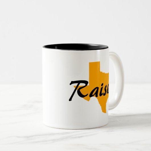 Kalifornien Geboren, Texas aufgezogen Zweifarbige Tasse (VorderseiteRechts)