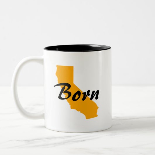 Kalifornien Geboren, Texas aufgezogen Zweifarbige Tasse (Links)