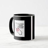 Kalifornien gegen Mandat Impfstoff-Tasse Tasse (Vorderseite Links)