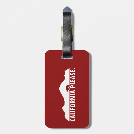 Kalifornien Gepäckanhänger (Rückseite vertikal)