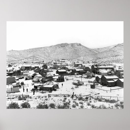 KALIFORNIEN GOLD MINING CAMP in WINTER c. 1899 Poster (Vorne)