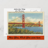 Kalifornien, Golden Gate Bridge Postkarte (Vorne/Hinten)