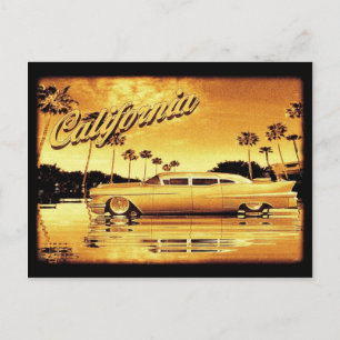 Kalifornien Golden Limo Postkarte