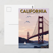 Kalifornien Golden State Postkarte (Vorne/Hinten)