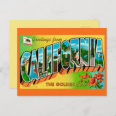 Kalifornien Golden State Postkarte (Vorne/Hinten)