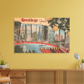 Kalifornien (Golden West)Große Briefmarkenszenen Leinwanddruck (Insitu (Wohnzimmer))