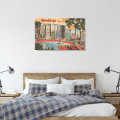 Kalifornien (Golden West)Große Briefmarkenszenen Leinwanddruck (Insitu (Schlafzimmer))