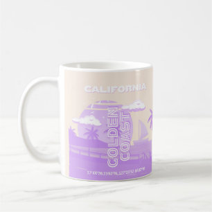 Kalifornien, Goldene Küste, Reisekunst, Preppy Kaffeetasse